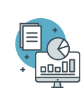 gray and white computer screen icon for 401K planning